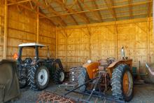 Wooden Hay &amp;amp; Tractor Barn Inside