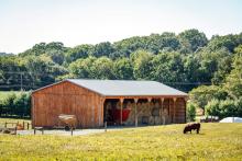 Wooden Hay &amp;amp; Tractor Barn