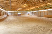 Red &amp;amp; Grey Metal Horse Barn Indoor Arena